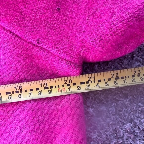 BiBi Hot Pink Tiger Print Puff Sleeve Sweater - Picture 9 of 9